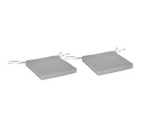 Outsunny Juego de 2 cojines de silla de jardín, cojines de asiento desenfundables, relleno de 5 cm, tejido de poliéster dim. 45 x 45 cm, color gris claro