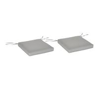Outsunny Juego de 2 cojines de silla de jardín, cojines de asiento desenfundables, relleno de 5 cm, tejido de poliéster dim. 45 x 45 cm, color gris claro