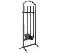 Outsunny Juego para Chimenea de Metal 6 Piezas con Bolsa Negro Aosom España