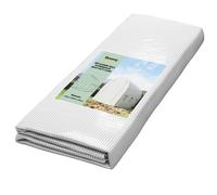 Outsunny Lona de Repuesto para Invernadero Túnel 6 m², lona PE Anti-UV impermeable 6 ventanas + Puerta Enrollable con cremallera Blanco