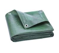 Outsunny lona impermeable exterior 4x6 m, toldo pe resistente a rasgaduras 90 g/m², protección uv, con ojales reforzados para leña, muebles de jardín, invernaderos, vehículos, verde 400 cm