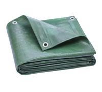 Outsunny Lona Impermeable Exterior 6x8 m Toldo PE 90 g/m² Protección UV con Ojales Reforzados para Leña Muebles de Jardín Verde