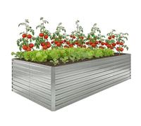 Outsunny Macetero Cuadrado de Jardín 240x120x60cm Gris