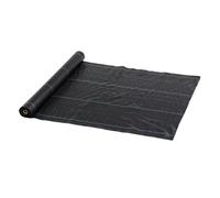 Outsunny Malla Geotextil 1x100 m Rollo de Malla de Jardín contra Malas Hierbas 60 g/m² Protección Antimaleza Negro Aosom España