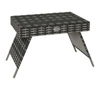 Outsunny Mesa auxiliar plegable para exterior, marco de acero, 60 x 41 x 41 cm, color gris mixto