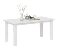 Outsunny Mesa de café de jardín HDPE para todo clima 91x44x42 cm blanca