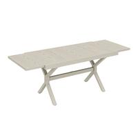 Outsunny Mesa de Comedor Exterior Extensible 154/214 cm para 8-10 Personas de Aluminio Acero con Tapa Imitación Madera Gris Aosom España