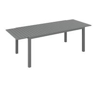 Outsunny Mesa de Comedor Exterior Mesa de Terraza para 6 -8 Personas con Marco de Aluminio 180/240x94x73 cm Gris Oscuro Aosom España