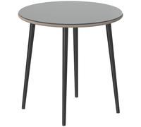 Outsunny Mesa de Jardín con Tablero de Vidrio y Marco de Ratán, 80x80x74 cm, Gris Aosom España