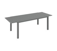 Outsunny Mesa de jardín extensible con marco de aluminio 180/240x94x73 cm Gris oscuro