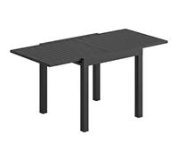 Outsunny Mesa de Jardín Mesa de Comedor Extensible, 80/160x80 cm, Negro Aosom España