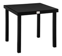 Outsunny Mesa de Jardín para 4 Personas Mesa de Comedor Mesa de Aluminio Muebles de Jardín Muebles de Salón Plástico de Fácil Cuidado 78 x 78 x 74 cm Brown 78x78x74cm