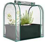 Outsunny Mini Invernadero con Bolsa para Plantar 68x50x70 cm para Jardín Verde verde