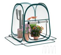 Outsunny Mini Invernadero Plegable Pop-up 70x70x80 cm Transparente | Invernadero Exterior, Puerta Enrollable, Cubierta de Plástico, Contraviento, para Cultivar Plantas, Flores