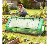Outsunny Mini Preframe de invernadero con protección UV para jardín Balcón Verde verde