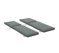 Outsunny Pack 2 Cojines para Tumbona 196x55x8 cm Colchoneta para Tumbona Acolchado Colchón para Silla de Jardín Terraza Balcón Cojines SOLO Gris Gray 196x55x8cm