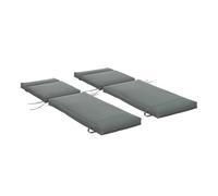 Outsunny pack 2 cojines para tumbona 196x55x8 cm colchoneta para tumbona acolchado colchón para silla de jardín terraza balcón cojines solo gris 8 cm
