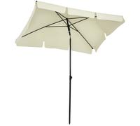 Outsunny Parasol de jardín recto rectangular inclinable de aluminio y poliéster de alta densidad 2 x m 1,3 beige claro