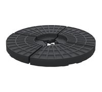 Outsunny Peso para Base de Sombrilla 4 Piezas Rellenable Agua 52L Arena 60kg Mixto 70kg Base Cruzada Negro Aosom España