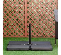 Outsunny Peso para Base de Sombrilla Cuadrado de 4 Piezas Negro