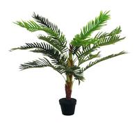 Outsunny Planta Artificial en Maceta Altura 123 cm Árbol Artificial para Decoración Hogar Oficina Verde
