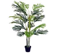 Outsunny Planta Artificial Palmera 150 cm Árbol Artificial con Maceta y Musgo para Decoración Interior y Exterior Salón Oficina Balcón Ø18x150 cm