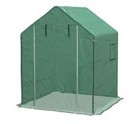 Outsunny Cubierta de Invernadero 140x143x190 cm Cubierta de Repuesto de Invernadero con Ventana Puerta con Cremallera Anti-UV Protección de Plantas
