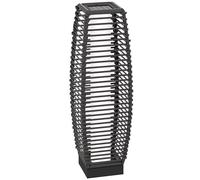 Outsunny Rattan Farola solar exterior jardín farol camino 68cm Gris