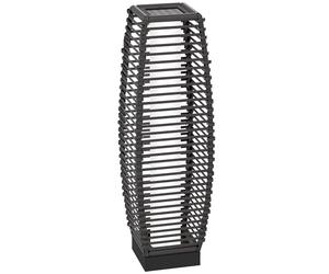 Outsunny Rattan Farola solar exterior jardín farol camino 68cm Gris