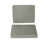 Outsunny set de 2 cojines de asiento, 56 x 52 cm cojín de silla con cremallera, funda de tela, cojín de 7 cm de grosor, cojín de asiento lavable para casa, jardín, coche, oficina, sofá, sillas, gris