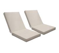 Outsunny Set de 2 cojines para silla exterior 8cm 112x51cm Beige
