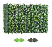 Outsunny Seto Artificial en Rollo 3x1m Pantalla de Cerca de Privacidad Valla Jardín Exterior Planta Decorativa de Pared PE Green 300x100 cm