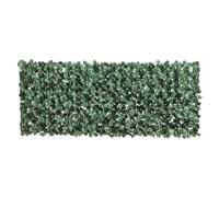 Outsunny seto artificial ocultación jardín en rollo 2,4x1 m pantalla de valla de privacidad de hiedra artificial fácil montaje para terraza balcón exterior decoración de hojas verde 240 cm