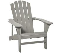 Outsunny Silla Adirondack de Madera Carga 150 kg 78x89x88 cm Gris Claro