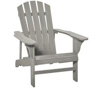Outsunny Silla Adirondack de Madera Carga 150 kg 78x89x88 cm Gris Claro
