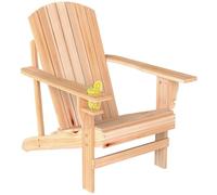 Outsunny Silla Adirondack de Madera con Reposabrazos 72x95x93 cm Natural