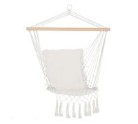 Outsunny Silla Colgante con Borlas Carga 120 kg para Interior y Exterior Blanco BLANCO