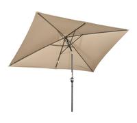 Outsunny Sombrilla de Aluminio 200x300x240 cm Parasol Rectangular de Jardín Inclinable con Manivela y Poste Desmontable para Terraza Piscina Patio