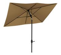 Outsunny Sombrilla de Jardín 200x300x248 cm Protección UV50+ Parasol de Aluminio Inclinable con Techo de Ventilación y Manivela Café Aosom España