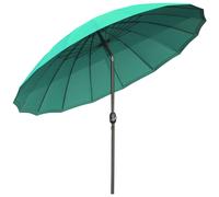 Outsunny Sombrilla de Jardín Ø250x240 cm con Manivela Parasol Exterior con Mecanismo de Inclinación y Poste Desmontable de Metal para Terraza Piscina Patio
