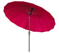 Outsunny Sombrilla de Jardín Ø250x240 cm con Manivela Parasol Exterior con Mecanismo de Inclinación y Poste Desmontable de Metal para Terraza Piscina Patio