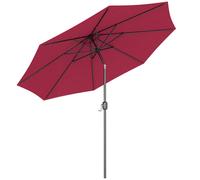 Outsunny Sombrilla de Jardín Ø295x250 cm con Manivela e Inclinación gris claro
