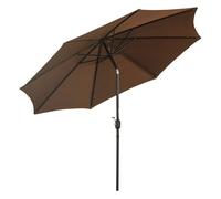 Outsunny Sombrilla de jardín Ø295x250 cm – manivela, inclinable, poste metálico desmontable