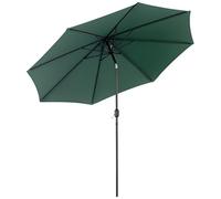 Outsunny Sombrilla de Jardín Ø300x250 cm Manivela para Terraza Verde