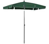 Outsunny Sombrilla de Jardín de Aluminio 198x130x245 cm Parasol de Jardín Rectangular con Función de Inclinación para Terraza Patio Exterior Verde