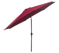 Outsunny Sombrilla de Jardín Grande Ø295x250 cm con Manivela Parasol Exterior Inclinable Poste Desmontable de Metal Beige Aosom España