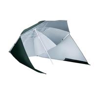 Outsunny Sombrilla de Playa 2 en 1 Parasol para Playa con 2 Paneles Laterales Toldo Portátil Anti-UV con Bolsa de Transporte para Jardín Piscina Ø210x222cm
