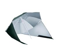 Outsunny Sombrilla de Playa con Paneles Laterales tipo Tienda - Parasol para Protección de rayos UV 210x222cm Aosom España