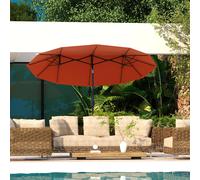 Outsunny Sombrilla doble 295x152x222 cm Borgoña