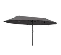 Outsunny Sombrilla Doble Anti UV para Jardín 4,55x2,65x2,38m Gris